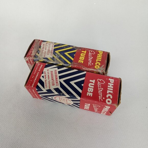 Mid Century Electronic Tube With Box Set Of 2 Philco Model 2CY5 NOS NIB 1950s - Picture 10 of 10